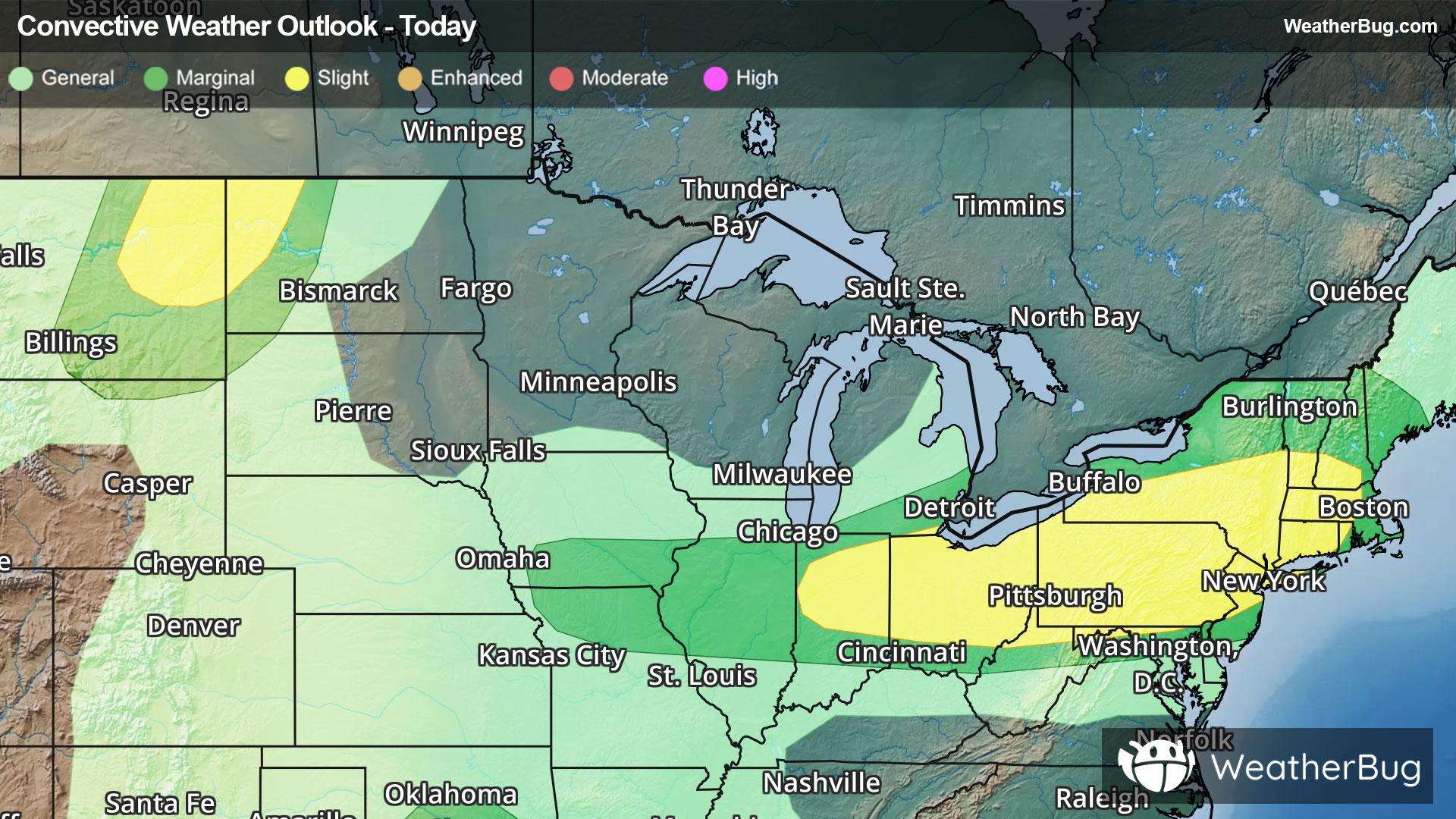 Today's Severe Thunderstorm Outlook