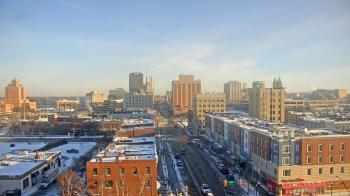 Weather camera view of Akron Beacon Journal.