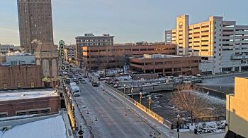 Weather camera view of City of Aurora IL.