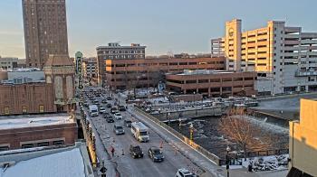 Weather camera view of City of Aurora IL.
