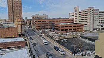 Weather camera view of City of Aurora IL.