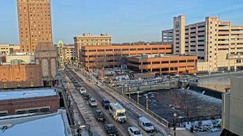 Weather camera view of City of Aurora IL.
