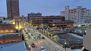 Weather camera view of City of Aurora IL.