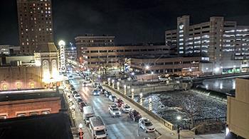 Weather camera view of City of Aurora IL.