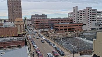 Weather camera view of City of Aurora IL.