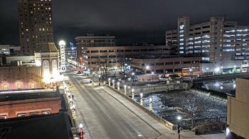 Weather camera view of City of Aurora IL.