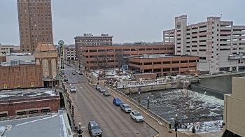 Weather camera view of City of Aurora IL.