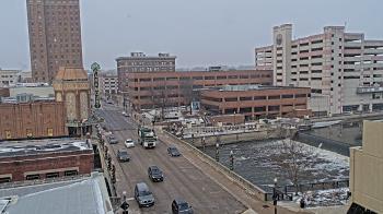 Weather camera view of City of Aurora IL.