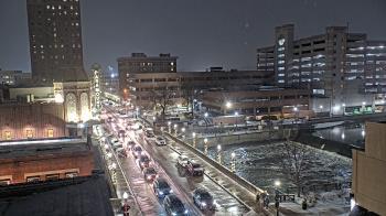 Weather camera view of City of Aurora IL.