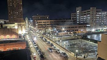 Weather camera view of City of Aurora IL.