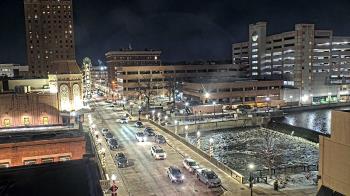 Weather camera view of City of Aurora IL.