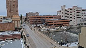 Weather camera view of City of Aurora IL.