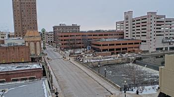 Weather camera view of City of Aurora IL.