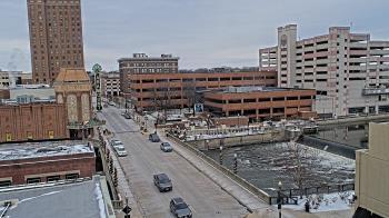 Weather camera view of City of Aurora IL.