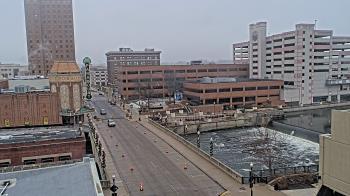 Weather camera view of City of Aurora IL.