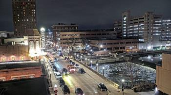 Weather camera view of City of Aurora IL.