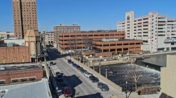 Weather camera view of City of Aurora IL.