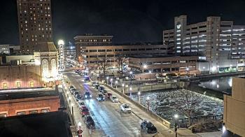 Weather camera view of City of Aurora IL.
