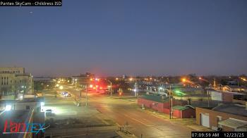 Weather camera view of Childress ISD.
