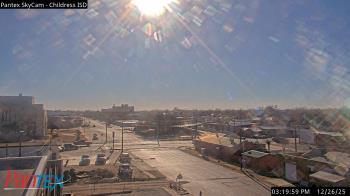 Weather camera view of Childress ISD.