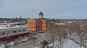 Weather camera view of City of Woodstock.