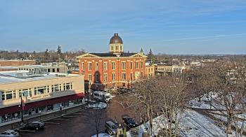Weather camera view of City of Woodstock.