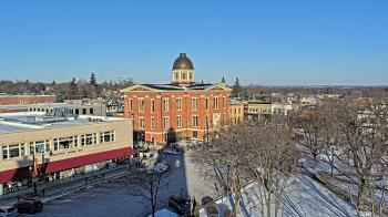 Weather camera view of City of Woodstock.
