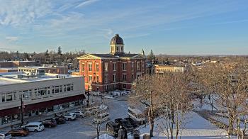 Weather camera view of City of Woodstock.