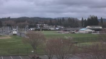 Weather camera view of Granite Falls High School.