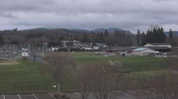 Weather camera view of Granite Falls High School.