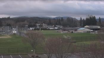 Weather camera view of Granite Falls High School.