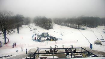 Weather camera view of Powder Ridge Ski Resort.