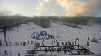 Weather camera view of Powder Ridge Ski Resort.