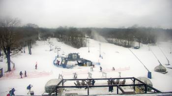 Weather camera view of Powder Ridge Ski Resort.
