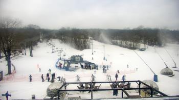 Weather camera view of Powder Ridge Ski Resort.