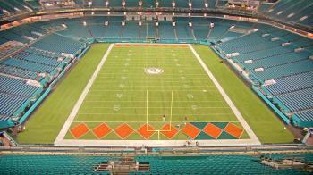Weather camera view of Hard Rock Stadium (east lot).