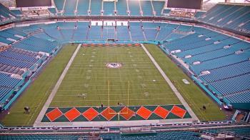 Weather camera view of Hard Rock Stadium (east lot).