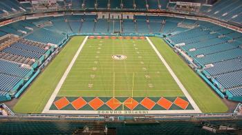 Weather camera view of Hard Rock Stadium (east lot).