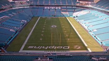 Weather camera view of Hard Rock Stadium (east lot).