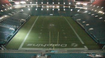 Weather camera view of Hard Rock Stadium (east lot).