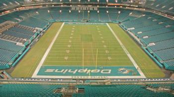 Weather camera view of Hard Rock Stadium (east lot).