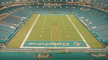 Weather camera view of Hard Rock Stadium (east lot).