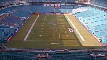 Weather camera view of Hard Rock Stadium (east lot).