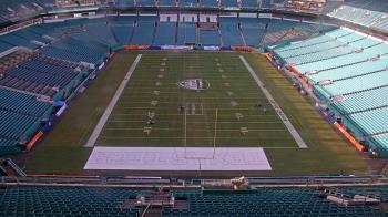 Weather camera view of Hard Rock Stadium (east lot).