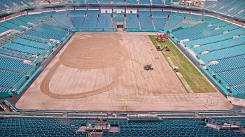 Weather camera view of Hard Rock Stadium (east lot).