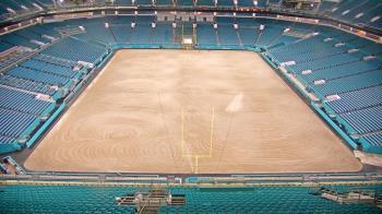 Weather camera view of Hard Rock Stadium (east lot).