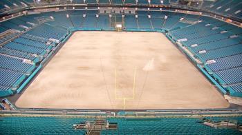 Weather camera view of Hard Rock Stadium (east lot).