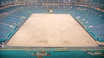 Weather camera view of Hard Rock Stadium (east lot).