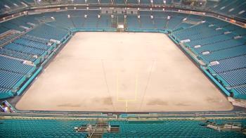 Weather camera view of Hard Rock Stadium (east lot).