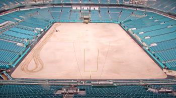 Weather camera view of Hard Rock Stadium (east lot).